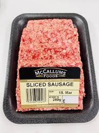 MCCALLUMU SLICED SAUSAGE 4 x Steak Lorne Sausage Sliced